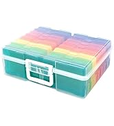 Craftelier - Portable Transparent Storage Box with 16 Mini Translucent Coloured Boxes for Scrapbo...