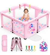 OCATO Baby Playpen: Foldable Playpen for Babies and Toddlers Large Play Pen Portable Playpen Fenc...