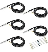 Gikfun 5PCS 1M DS18B20 Temperature Sensor Waterproof Digital Thermal Probe Sensor for Arduino EK1083