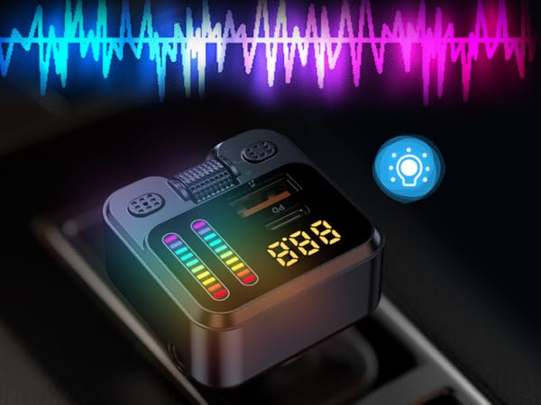 car bluetooth adapter music light