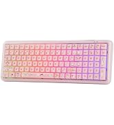 MechLands X Maorbeng X100 PRO Membrane Gaming Keyboard with Number Pad, RGB Backlits, Wireless Co...