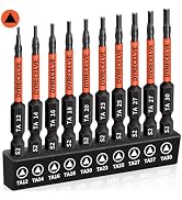 10-Pack Triangle Screwdriver Set- Premium S2 Steel Triangle Bit Set (2.56" Long Magnetic Head) Tr...
