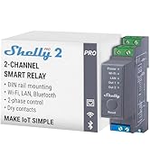 Shelly Pro 2 | Wi-Fi & LAN, 2-Channel Smart Relay | Home & Facility Automation | Compatible with ...