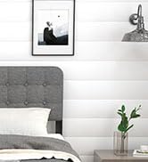 EMODA 16 Inch Twin XL Bed Frames with Upholstered Headboard and Metal Footboard, Heavy Duty XL Tw...