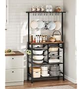CHOEZON Pots and Pans Organizer Rack, Kitchen Bakers Rack, Multi-Tier Storage Shelf, Kitchen Isla...