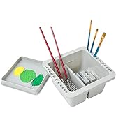 MyLifeUNIT Paint Brush Cleaner, Paint Brush Holder and Organizers for Acrylic, Watercolor, and Wa...