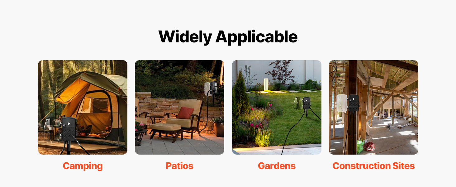 outdoor multi plug outlet waterproof