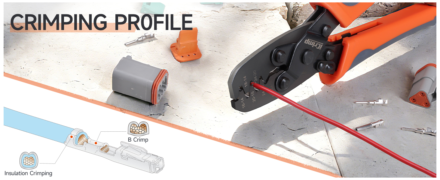 Wire Crimper for Molex, Delphi, AMP/Tyco, Harley, PC/Computer, Automotive 24-14 AWG