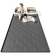 Bulkniu Extra Large Silicone Cat Litter Mat, Waterproof/Urineproof, Litter Recycling, Easy to Cle...