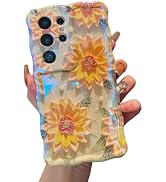 XIZYO Case for Samsung Galaxy S24 Ultra, Colorful Retro Oil Painting Flower Cute Floral Aesthetic...