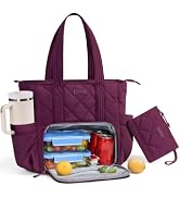 Bagstellar Lunch Tote Bag for Women, 3 in 1 Work Bag with Lunch Compartment | Lightweight 15.6” L...