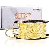 Shine Decor LED Strip Lights Dimmable 150FT/45M, SMD 120LEDs/M 110V-120V AC LED Rope Lights Outdo...