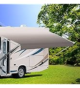 Dulepax RV Awning Fabric Replacement(15.2ft Fabric) Heavy Duty 14oz Vinyl Fabric -Camper Awning R...