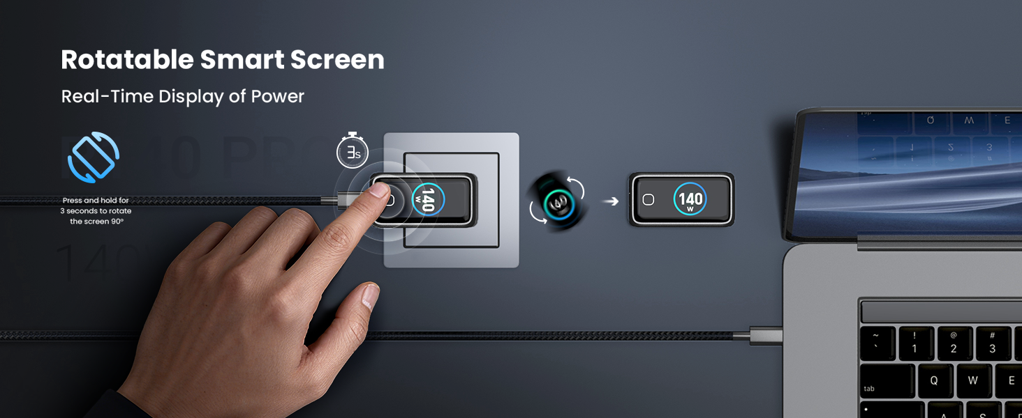 MINIX P140PRO Rotatable Smart Screen WALL CHARGER