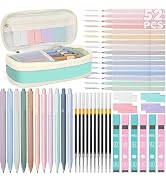 52 PCS Aesthetic School Supplies with Cute Pencil Case, Stationery Essentials with Pens Pencils a...
