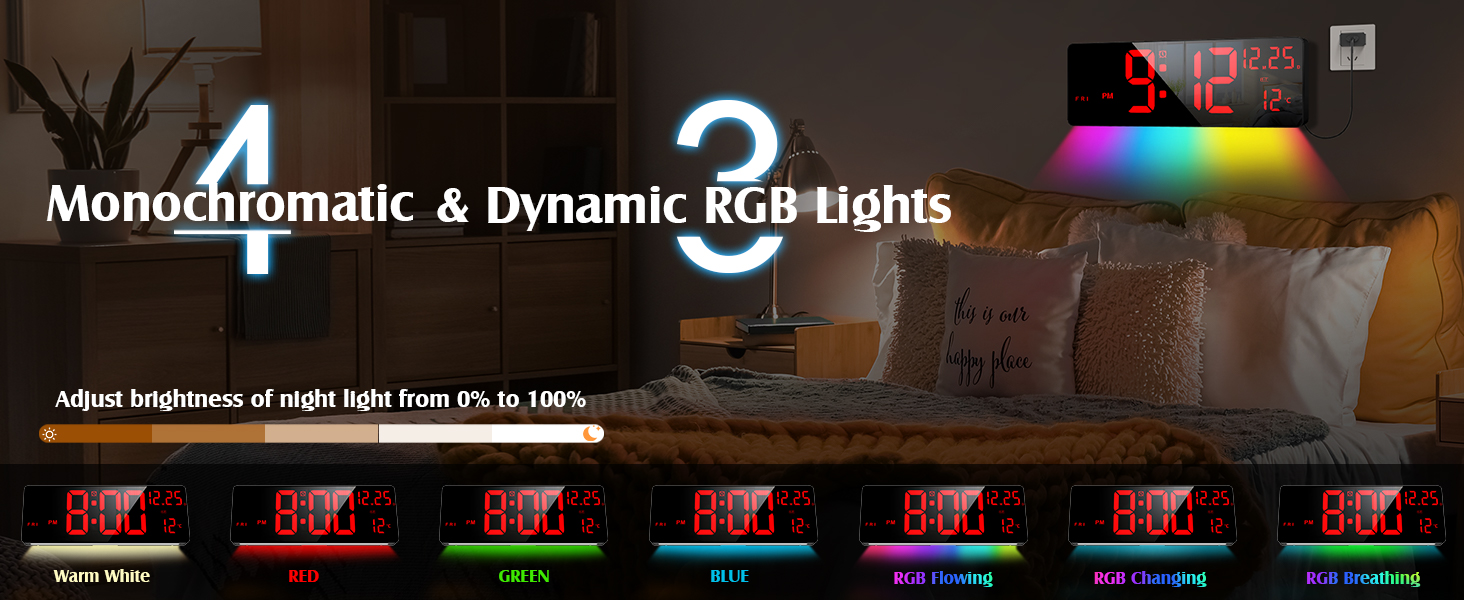 large digital wall clock