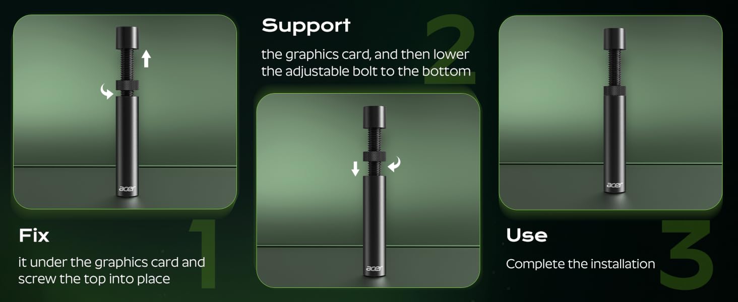 how to set up anti sag gpu stand