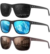 Fanshen Polarized Sports Sunglasses for Men, UV Protection Lightweight Sun Glasses for Driving Fi...