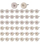 Shineboc 50 PCS 1 Inch Wool Felt Polishing Accessory Kits, 25 Each Spherical/Flat Buffing Wheels ...