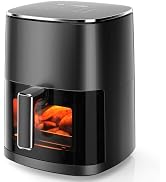 Sweetcrispy Air Fryer 6 Quarts with Window, 12-in-1 Square Airfryer Oven for Family, 400°F Rapid ...