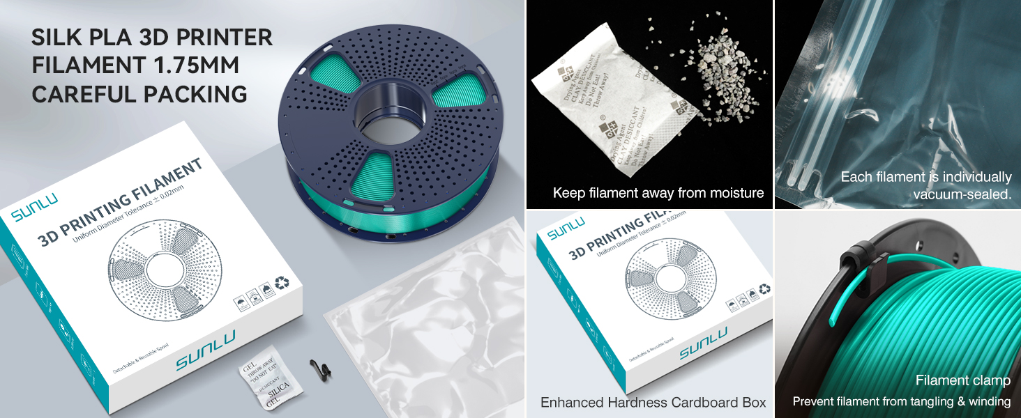 SUNLU SILK PLA 3D Printer Filament 1.75mm