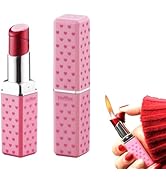 Cute Lipstick Lighter, 2 Pack Soft Flame Refillable Butane Lighter with Flame Adjustment Tool, No...
