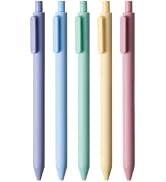 Kaco PURE Gel Ink Pens Sunrise Impression Series 5 Pieces Gel Pens 0.5mm Fine Point 5 Assorted In...