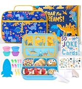 QQKO Bento Box for Kids with Insulated Lunch Bag, Kids Toddler Lunch Box Containers for Boys, Sch...