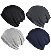 ELLEWIN Cotton Slouchy Beanie Hip-Hop Soft Lightweight Running Beanie Adult Skull Hats Cap for Me...