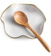 Miamolo Spoon Rest for Stove Top, Spoon Holder for Stove, 5.3In Ceramic Spoon Rest for Kitchen Co...