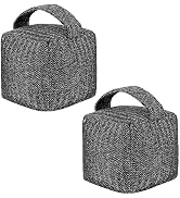 4.4 Lbs Decorative Door Stopper 2 Set, Heavy Duty Door Stopper for Bottom of Door, Weighted Fabri...