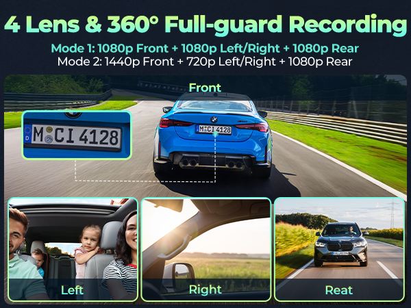 dash cam front and rear inside