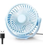 Edvision USB Desk Fan, 5 Inch Mini Portable Fan, 3 Speeds Strong Airflow Personal Desktop Fan, De...