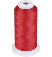 Simthread 100% Cotton Thread 1641 Yards Red for Sewing Quilting