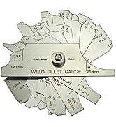 RIVERWELD 7 Piece Fillet Weld Set Gage Rl Gauge Depth Gauges Welding Inspection Test Ulnar Metric...