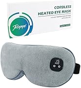 Telepepe Heated Eye Mask for Dry Eyes, Cordless Warm Eye Compress with 4 Heat Levels, 4-Level Tim...
