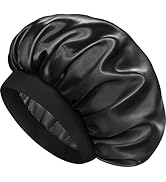 Doitory Satin Silk Bonnet for Sleeping, Double Layer Silk Sleep Cap for Men & Women, Soft Satin L...