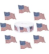 Whaline 1000Pcs American Flag Stickers Patriotic USA Flag Stickers 4th of July Red Blue White Sel...