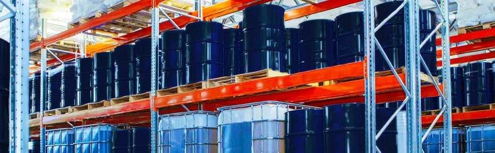 Chemical Drums in Warehouse