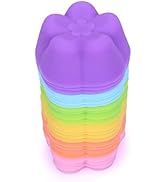 Mini Silicone Baking Cups Plum Blossom Pack of 24 - Reusable Baking Cupcake Liners Muffin Molds 2...