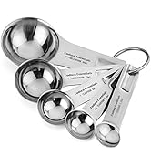 Hudson Essentials Stainless Steel Measuring Cups and Spoons Set (5 Piece Set)