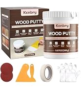 Wood Putty, White Wood Filler Paintable Sandable Stainable for All Purpose, 9.87OZ Wood Filler Pu...