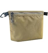 Small Pouch for Travel Essentials, Makeup Pouch Bag with Carabiner Clip on Backpack Dopp Kit Stor...