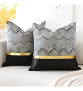 OTOSTAR Set of 2 Throw Pillow Covers for Bed Couch Sofa Car Decor Luxury Modern Minimalist Gold L...