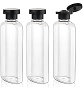 Wowang Travel Shampoo and Conditioner Bottles 7.7oz 3 Pack Leak Proof Squeeze Bottles with Flip C...