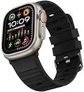 Suphart Bands Compatible with Apple Watch Band 49mm 46mm 45mm 44mm 42mm for Women Men Soft Silico...