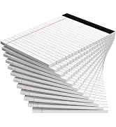 12 Pack Note Pads 4x6 Inch, White Mini Legal Pads, Small Writing Pads, Notepads of College Ruled ...