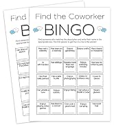 Tsunerrorami Office Bingo Cards – 25 Unique 5x7 Sheets, Find Someone Who Bingo Game for Adults, T...