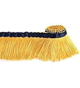 BEL AVENIR Tassel Fringe Trim 6.8 Yard x 2 Inches Sewing Fringe Trim with Blue Ribbon DIY Decorat...
