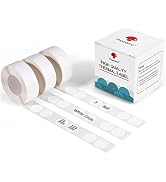 Phomemo D30 Adhesive White Circle Label Paper 1/2" X 1" (14mm X 28mm) 220 Labels/Roll, Black on W...